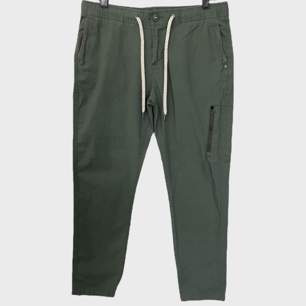 Vuori Women's Green Ripstop Pants Large Slim Fit Athletic Stretch